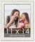 11x14 Ornate Picture Frame with UV-Resistant Acrylic & Acid Free Backing, Available in 5 Finishes - Black, Brown, Gold, Silver, White